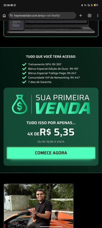Primeira venda em 24 hrs