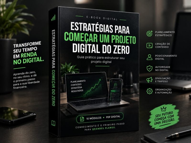 E-book Estratégias para Começar um Projeto Digital do Zero