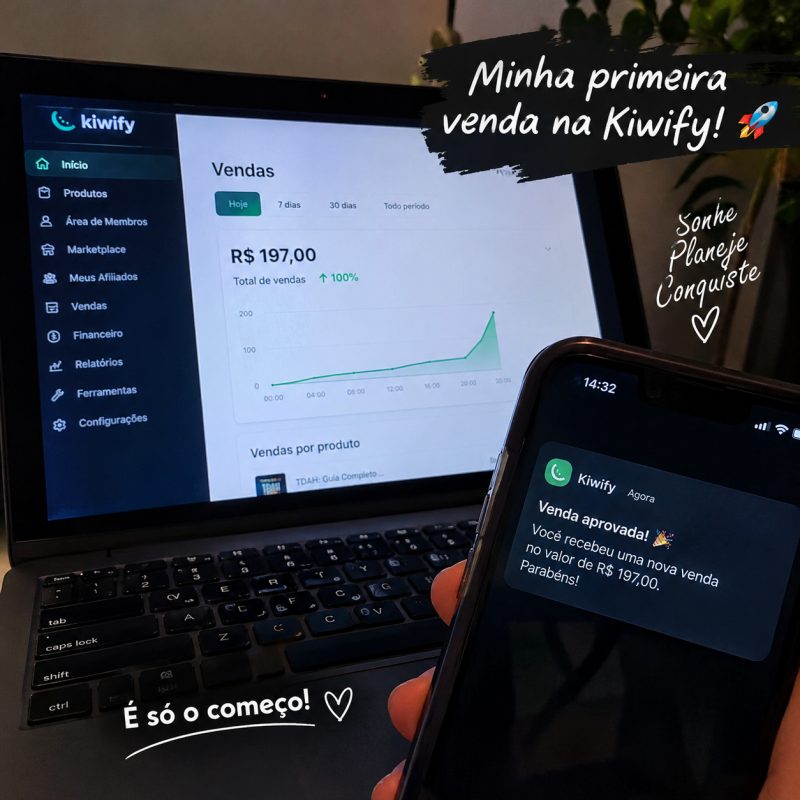 Sua primeira venda na kiwify