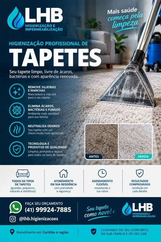 Higienização de tapetes