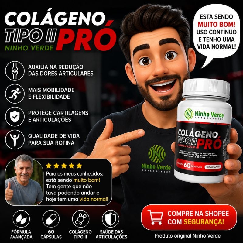 Colágeno Tipo 2 Pró 60 Cápsulas - Ninho Verde