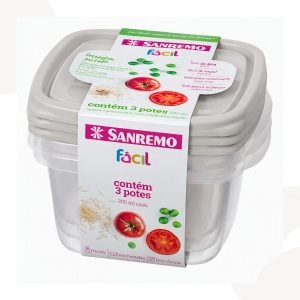 Pote Plastico Kit 3 Potes Facil Sanremo-800ml — foto 5