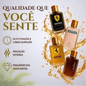Kit 4 Perfumes Masculinos 100ml Aromas Sofisticados Amadeirados Marcante Intenso Uso Diari — foto 3