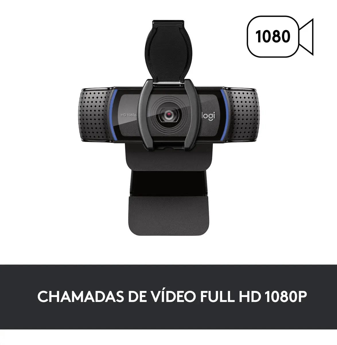 Webcam C920s Pro Full Hd Com Microfone Embutido Logitech Cor Preto — foto 2
