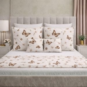 Jogo de Xale Peseira Algodão Cama Casal Queen E King + 2 Porta Travesseiros + 2 Capas de — foto 3