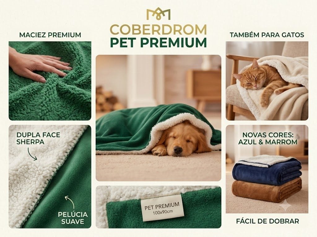 Coberdrom Pet Sherpa Carneirinho Quentinho Premium Antialérgico Resistente Cães Gato Diver — foto 2