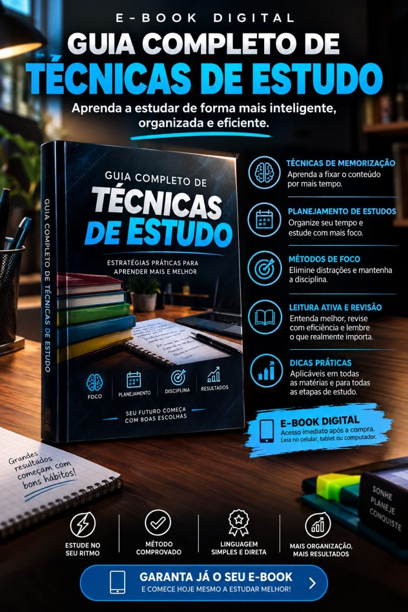 E-book Guia Prático de Técnicas de Estudo para Estudantes — foto 2