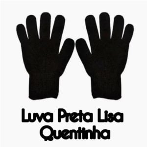Kit Touca e Luva Preta Lisa Feminina e Masculino Perfeito para Criança e Adulto o Inverno — foto 4