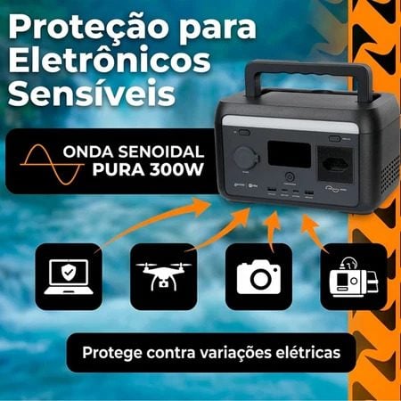 Estação de Energia Portátil 300W 204,8Wh 110V Geonav — foto 2