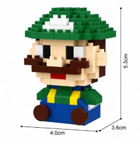 Mini Blocos de Montar Luigi Pixelado Colecionável - 164 Peça — foto 5