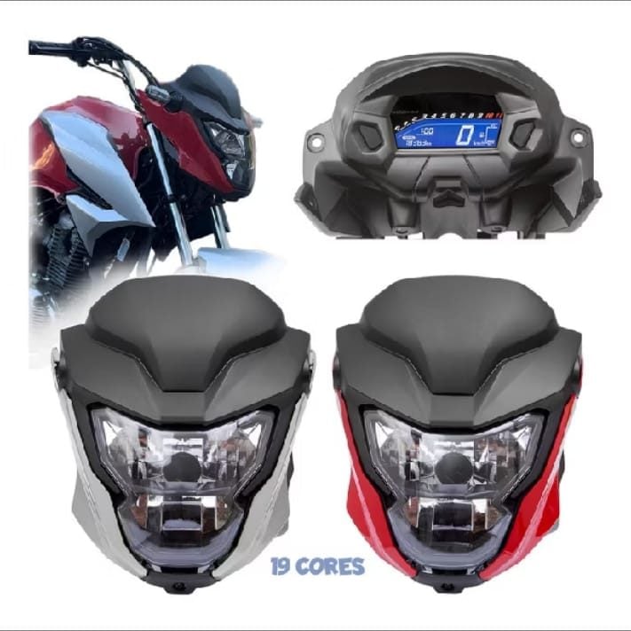 Kit Frente Farol Honda - Cg Titan Fan 160 2025 - Adaptada para Titan Start 20 2014 Até 24