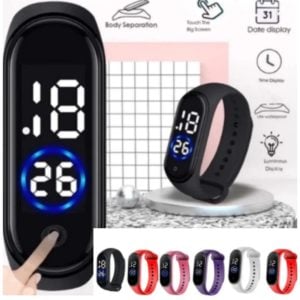 Kit C/6 Relógio M4 Digital Feminina e Masculino a Prova d Água De Pulso Com Led Esportivo — foto 6