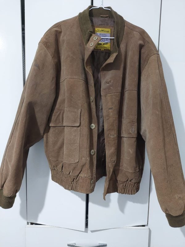 Jaqueta bomber vintage camurça marrom masc/fem - tam g - Pegar no Ingá/Niterói/RJ