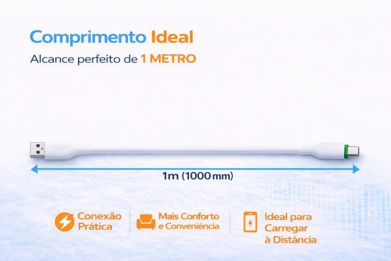 Cabo USB Tipo C para Carregamento e Dados Alta Resistência — foto 2