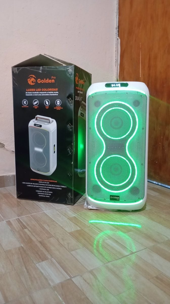 Caixa de som golden pro Branca 100w nova — foto 2
