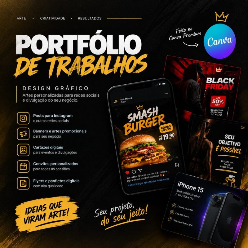 Designer Gráfico Artes Personalizadas Para Redes Sociais