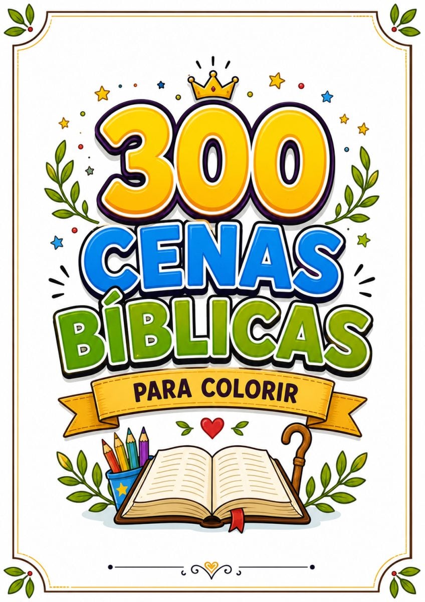 Vol. Completo (06 volumes) - 300 CENAS BÍBLICAS PARA COLORIR — foto 2