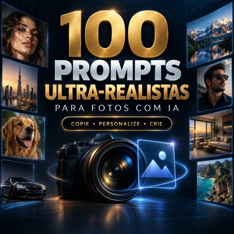 100 Prompts Ultra-Realistas para Fotos com IA