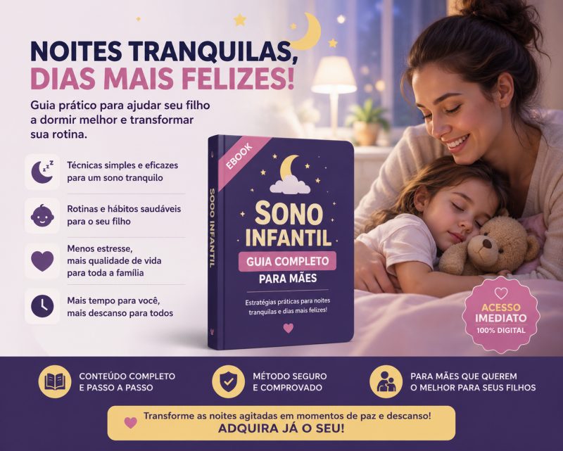 Ebook Digital em PDF Sono Infantil Guia Prático para Mães