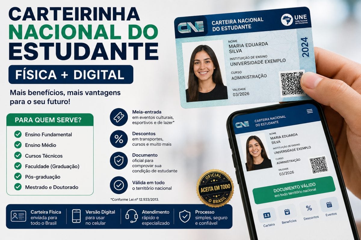 Carteirinha Nacional do Estudante Física + Digital Oficial — foto 2