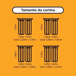Cortina Blackout Para Quarto Sala Cozinha PVC Corta 100% Luz 2,80 Largura X 2,30 Altura G — foto 8