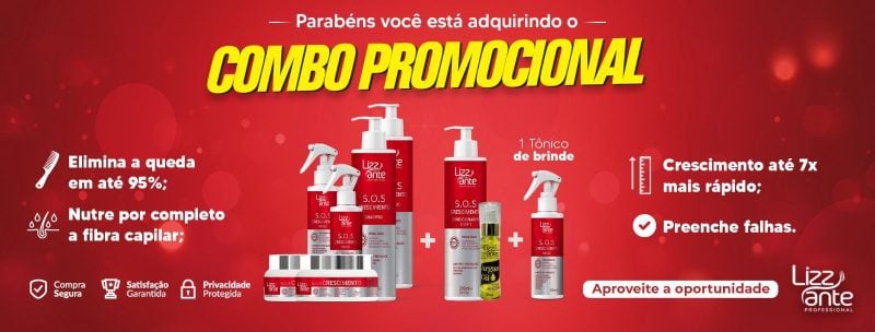 Kit SOS Crescimento Lizz Ante - Combo Promocional