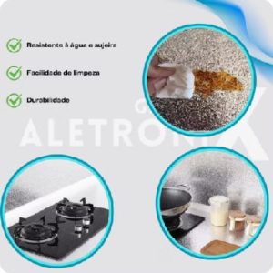 Papel Laminado 3 Metros Adesivo Ultra Resistente Cozinha Parede Moveis Sala — foto 4