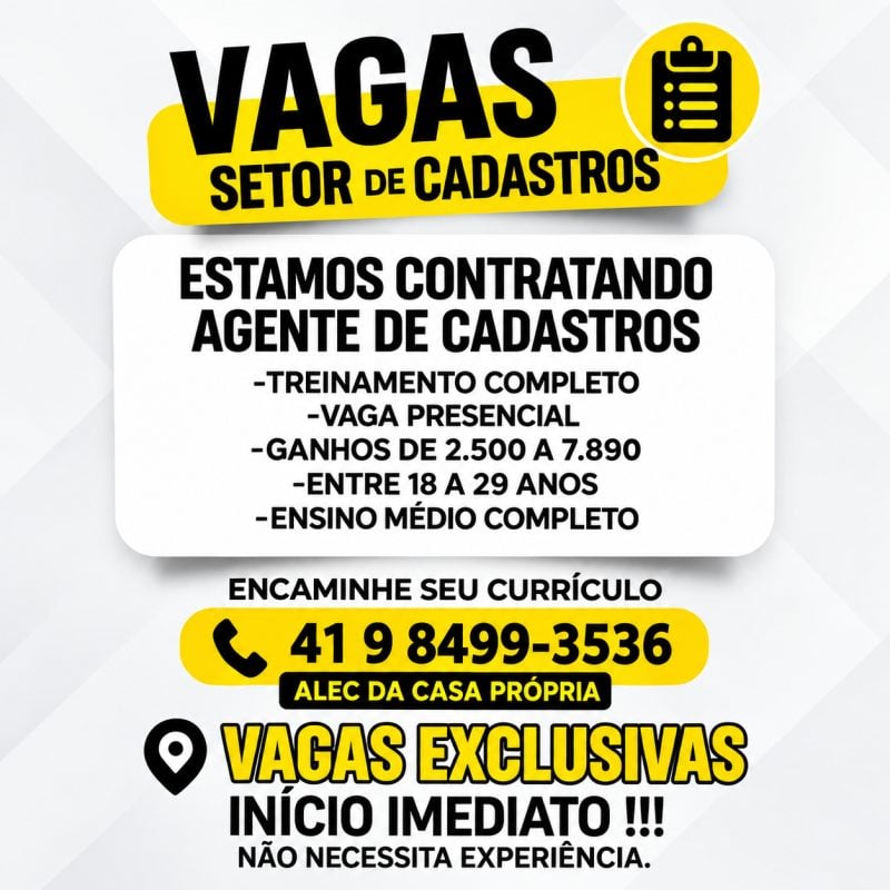 Preciso De 05 Pessoas - Vaga Imediata