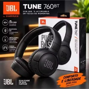 Fone de Ouvido JBL Tune 760BT Bluetooth Sem Fio, Som JBL Pure Bass, Bateria de Até 50 Hora — foto 4