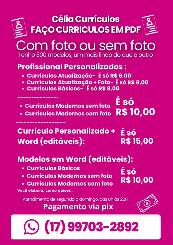 Elaboração de Currículos em PDF