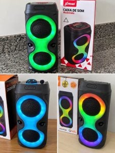 Caixa De Som Bluetooth Com Led Rgb Nova! — foto 8