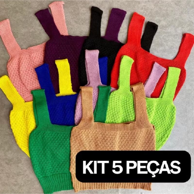 Kit Com 5 Blusinhas De Tricot
