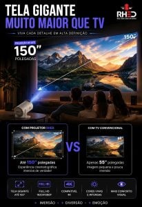 Projetor Smart Portátil Full Hd 4k Android 11 Wi-fi Bluetooth — foto 6