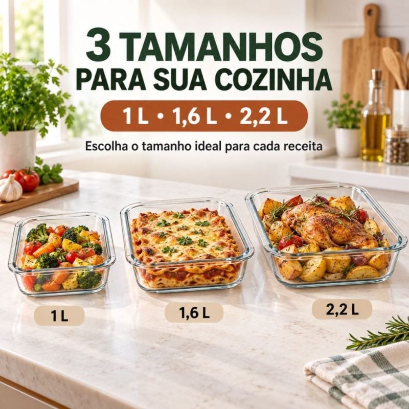 3 Travessas Conjunto