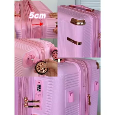 Kit Mala de Viagem com Frasqueira 4 Rodas 360° Conjunto de Malas Femininas — foto 2