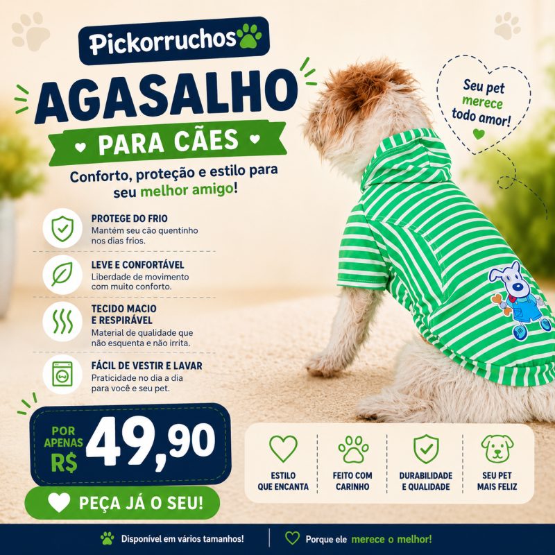 Pickorruchos Agasalho Para Cães