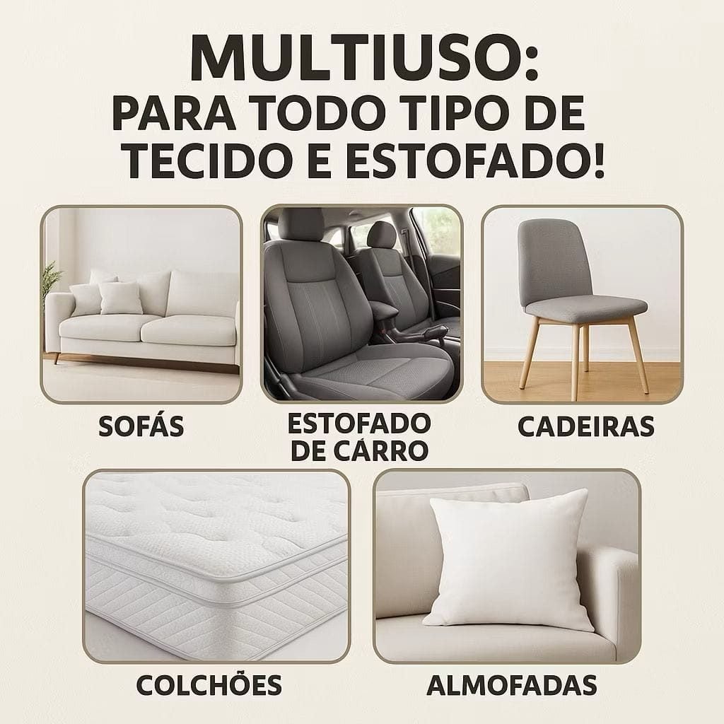 Espuma Spray Zip Clean 300ml Limpa a Seco Sofá, Estofado, Banco de Carro Limpeza Profunda — foto 2