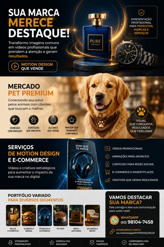 Design Motion para Divulgação de Produtos e Serviços Empresas e E-commerce