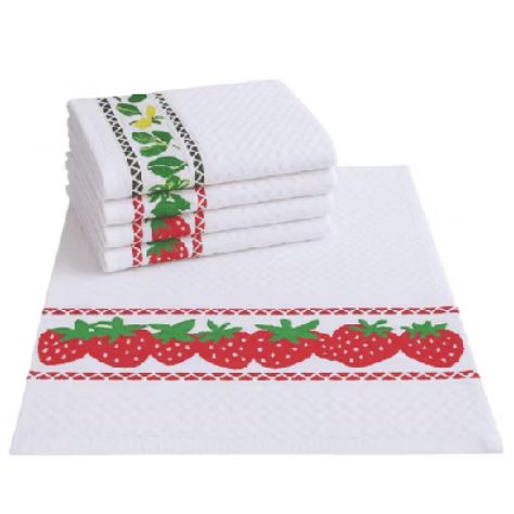 Pano de prato atoalhado felpudo estampado,12 unidades
