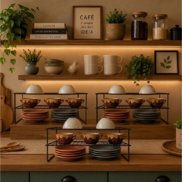 Kit Organizador De Armário De Cozinha