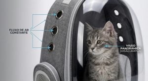 Mochila Pet Visão Ampla Transportadora Cães E Gatos Respirável Passeio Viagem — foto 3