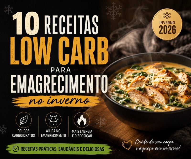 10 Receitas para dieta low carb no inverno de 2026