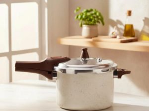 Panela de Pressão Brinox Ceramic Life 4,2L Vanilla tecnologia, segurança e sofisticação — foto 5