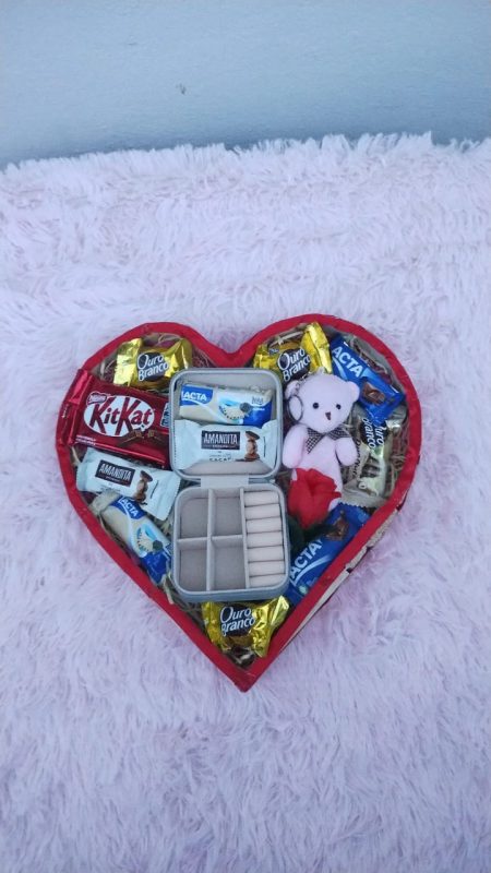 Cesta de chocolate box de luxo