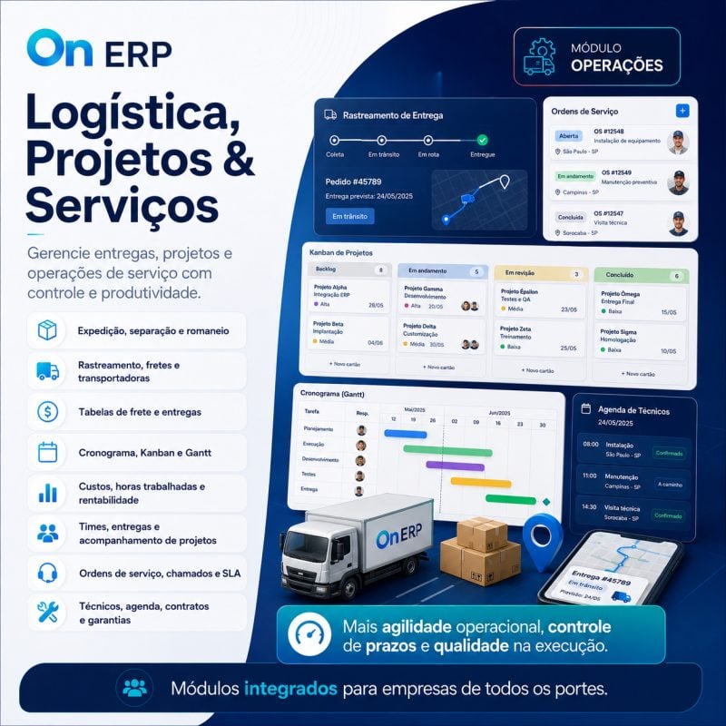 ON ERP Gestão inteligente para transformar sua operação