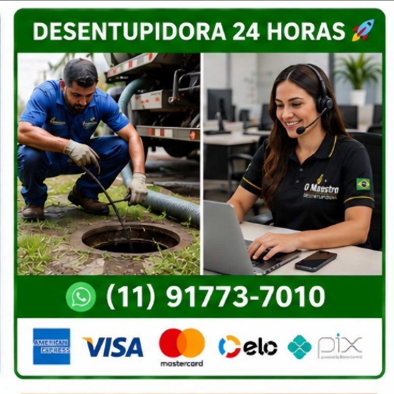 Desentupidora de esgoto