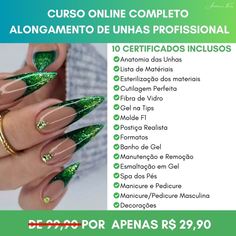 Nail Designer Profissional - Curso Completo Alongamento de Unhas
