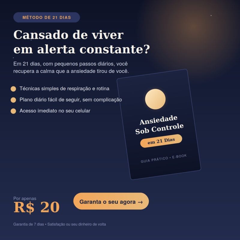 Ansiedade Sob Controle Em 21 Dias