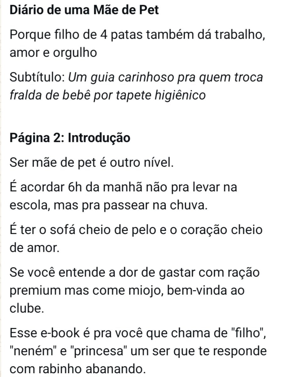 E-book sobre ser mãe de pet fiz inspirado na minha gata e pode ser legal para vc explorar — foto 2