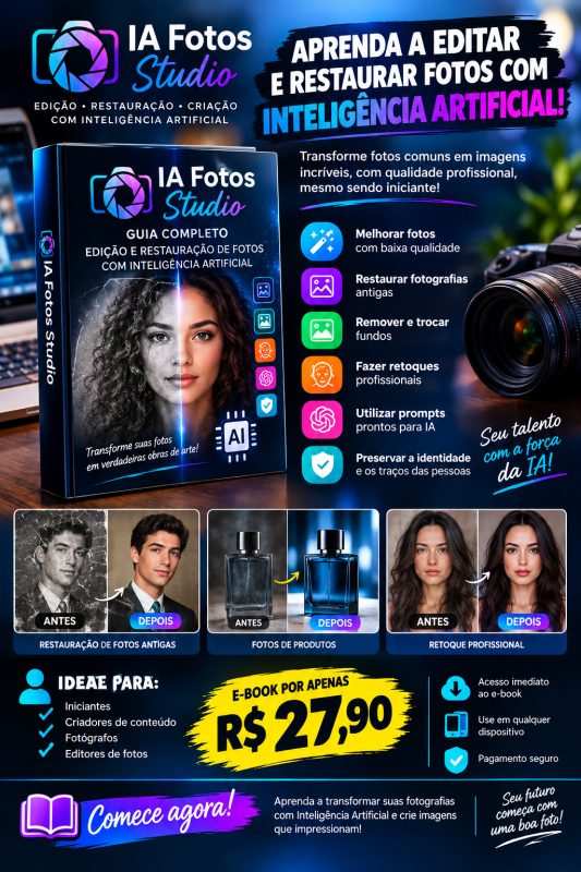 E-book Edição de Fotos com Inteligência Artificial